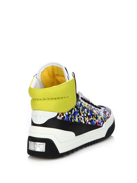 fendi tenis shoes|fendi designer high top sneakers.